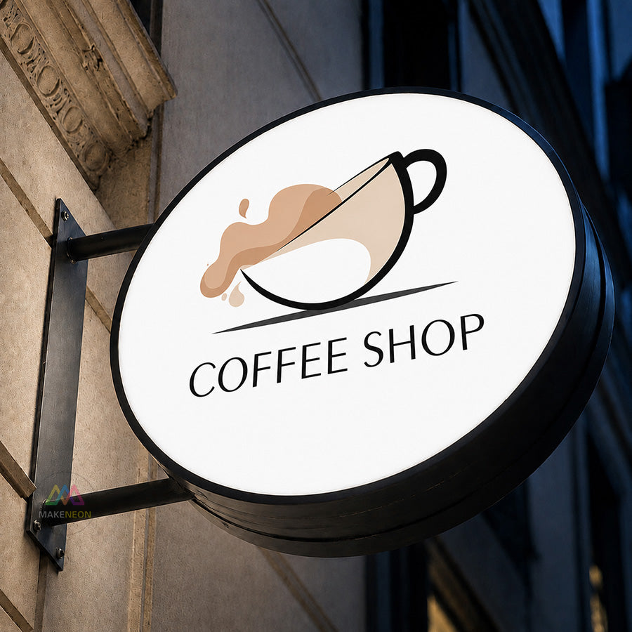 Custom Illuminated Blade Sign - Double-Sided Light Box Sign for Restaurants, Bars & Coffee Shops