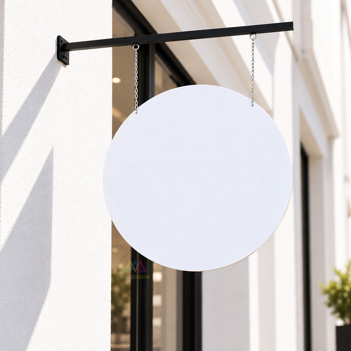 Custom Hanging 2D Blade Sign - Flat Projecting Sign for Studio, Bar, Salon