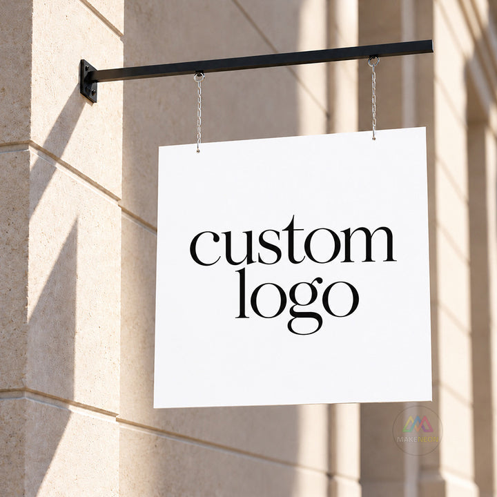 Custom Hanging 2D Blade Sign - Flat Projecting Sign for Studio, Bar, Salon