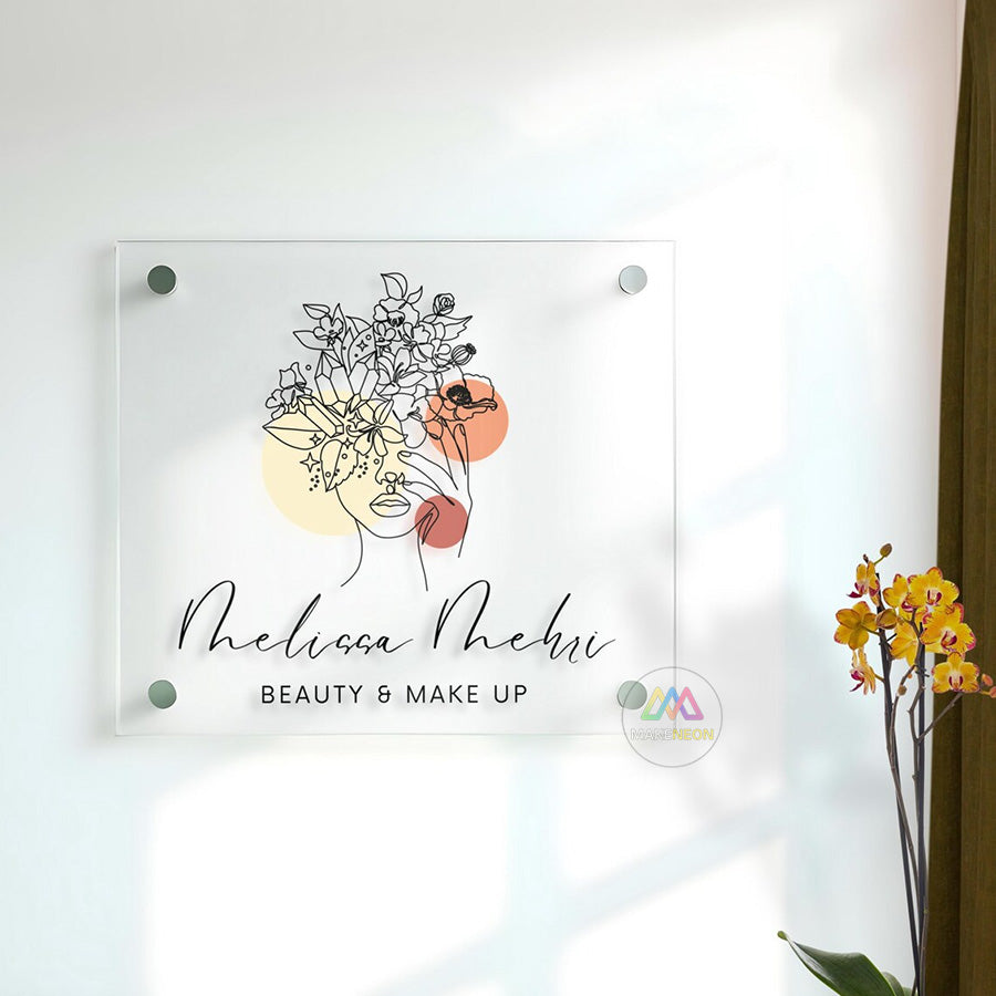 Custom Acrylic Sign with UV Logo - Office & Lobby Wall Sign