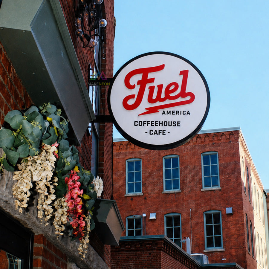 Custom Illuminated Blade Sign - Double-Sided Light Box Sign for Restaurants, Bars & Coffee Shops