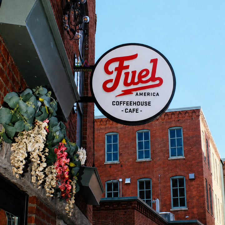 Custom Illuminated Blade Sign - Double-Sided Light Box Sign for Restaurants, Bars & Coffee Shops