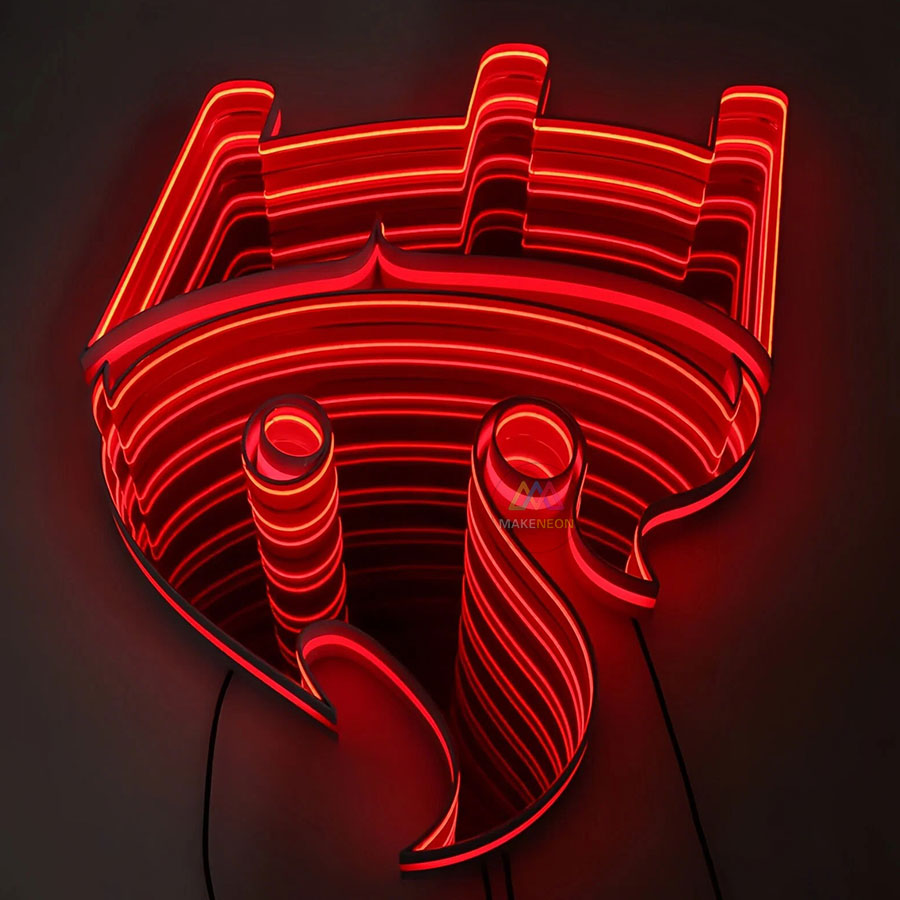 RGB Infinity Mirror LED Channel Letters - Personalized 3D Logo Signs for Businesses, Events & Receptions