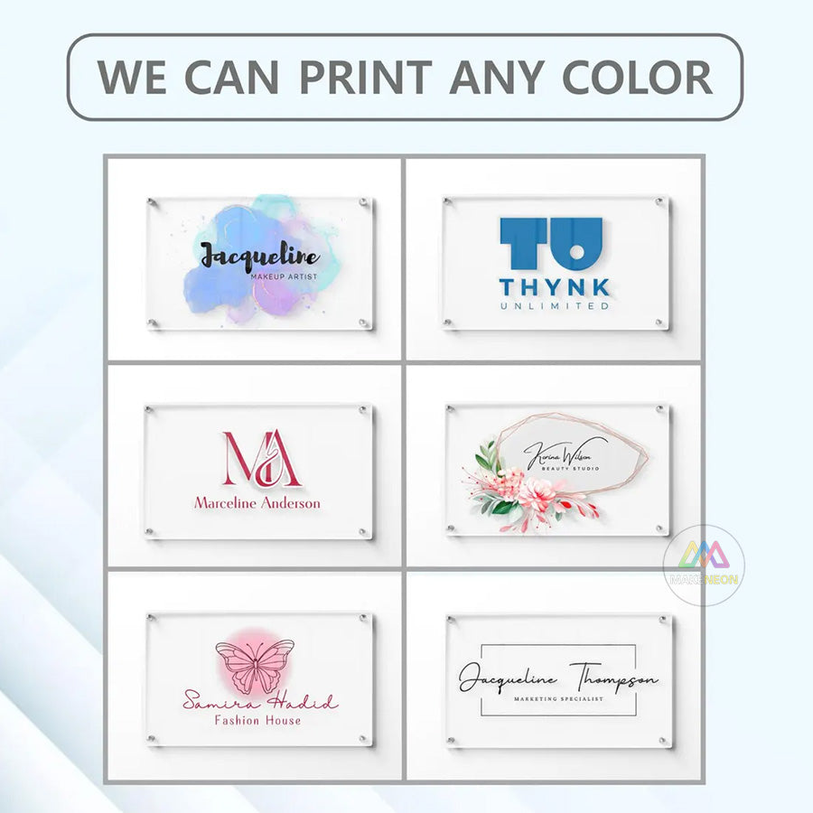 Custom Acrylic Sign with UV Logo - Office & Lobby Wall Sign