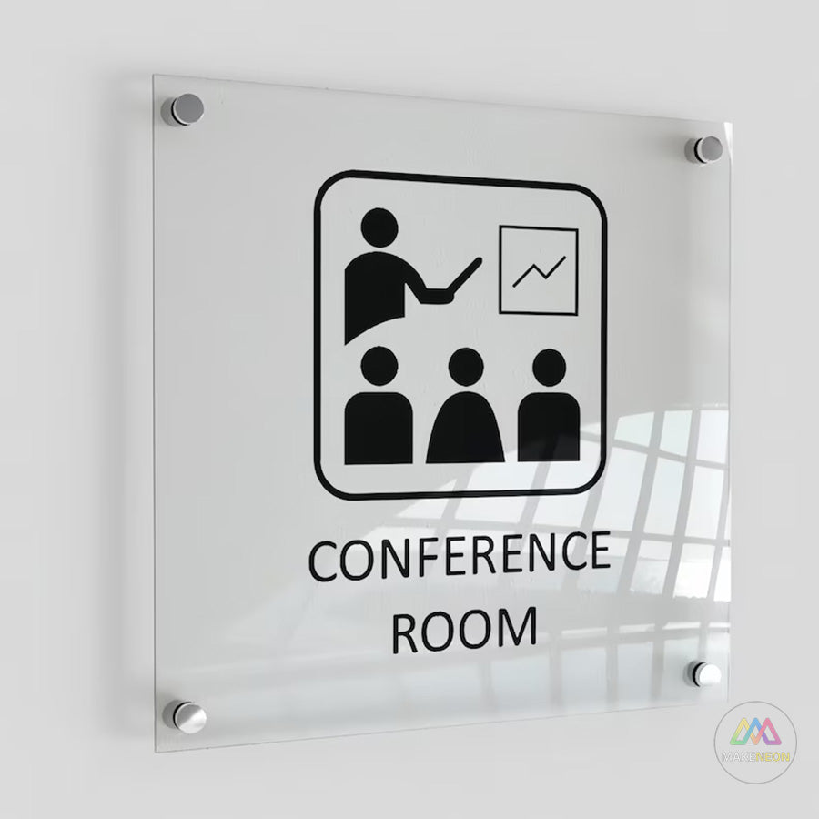 Custom Acrylic Sign with UV Logo - Office & Lobby Wall Sign
