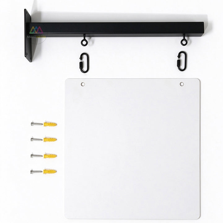 Custom Chain-Hung Blade Sign - Wall-Mounted Projecting Sign for Salons, Boutiques & Businesses