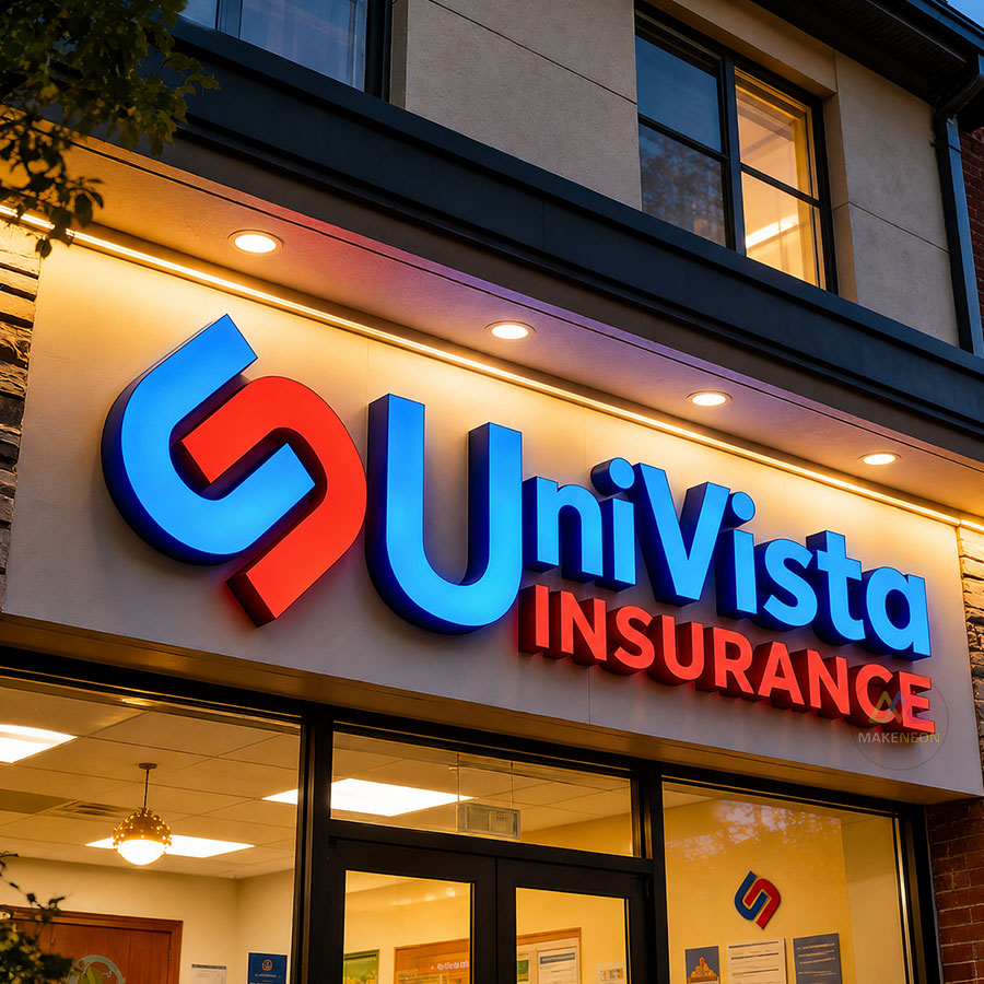 Custom Front Lit Channel Letter Sign - 3D Metal Illuminated Logo Sign for Business Interiors & Storefronts