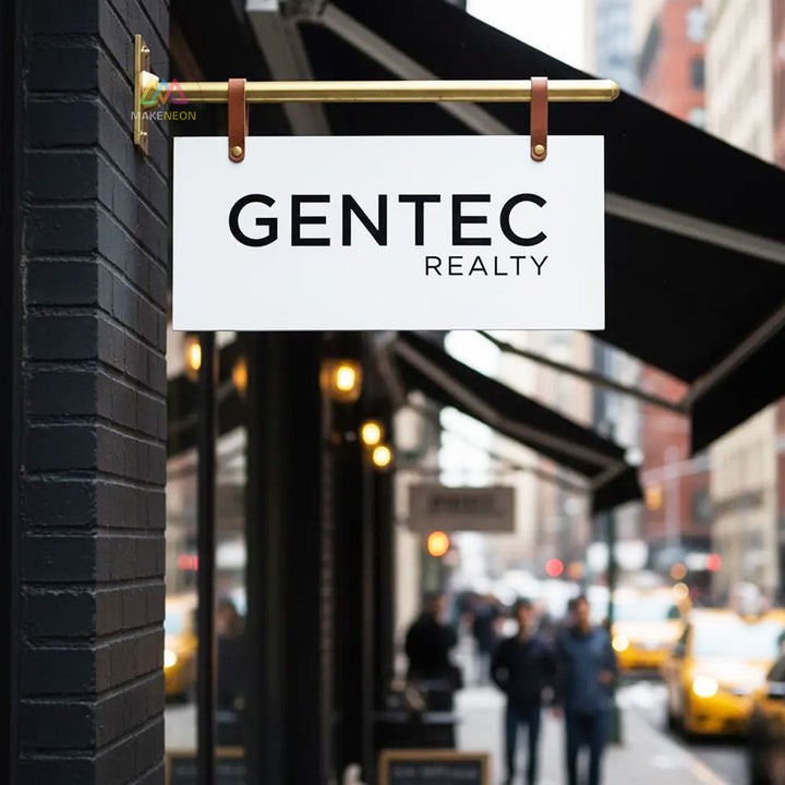 Custom Round Hanging Blade Sign - Durable Storefront Sign for Studio, Bar, Salon