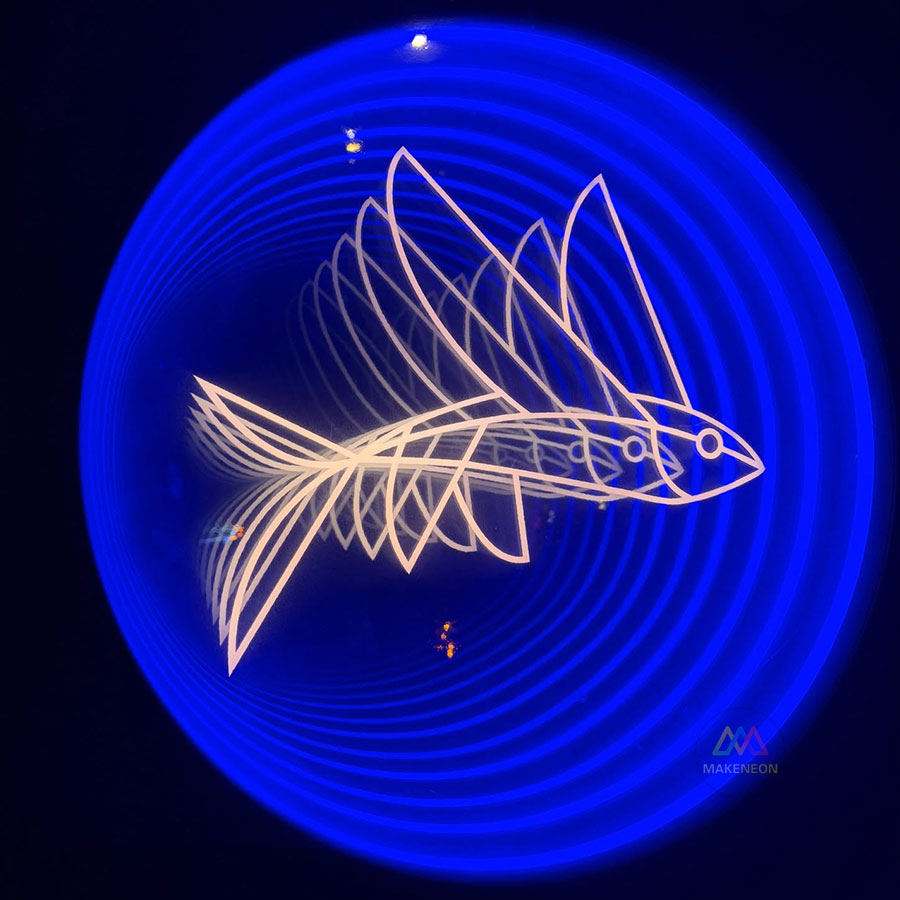 Custom Infinity Mirror Neon Light Box Sign, RGB Multicolor Sign Round Magic Neon Light Box For Business