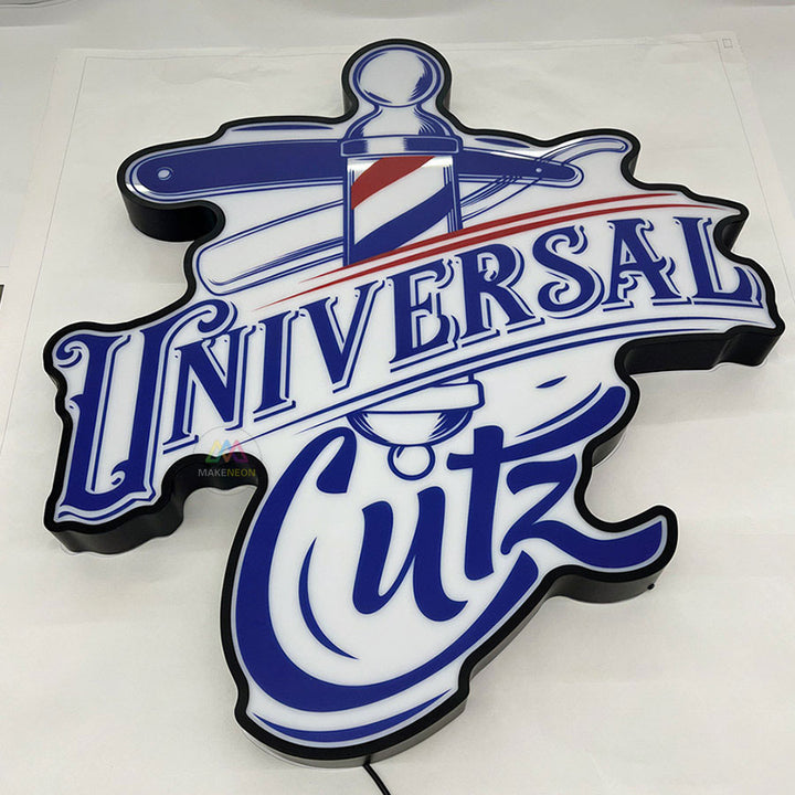 Custom Shape Frontlit Metal Light Box Sign - Premium Illuminated Business Sign for Brand Identity