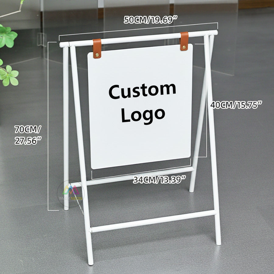 Custom Metal A-Frame Sidewalk Sign - Sandwich Board for Business Advertising