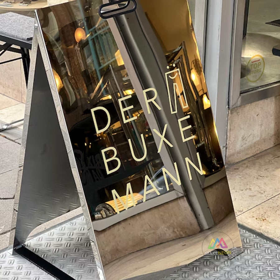 Custom Metal A-Frame Sidewalk Sign for Shops, Cafés & Restaurants