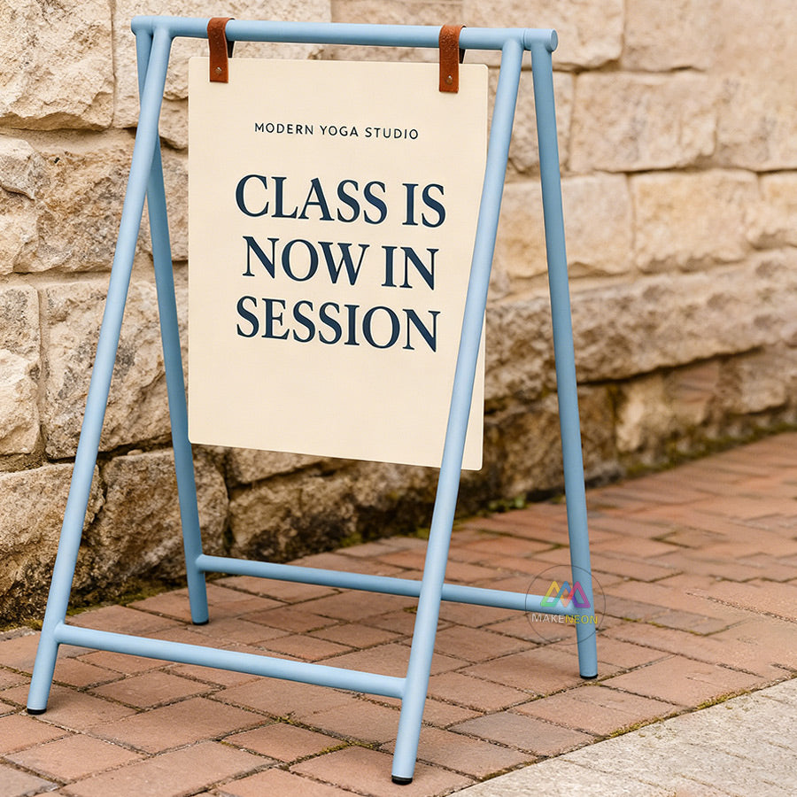 Custom Metal A-Frame Sidewalk Sign - Sandwich Board for Business Advertising