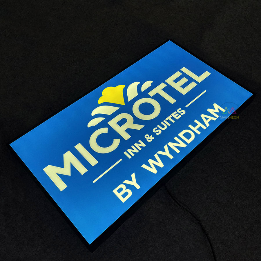 Custom Frontlit Metal Light Box Sign - Illuminated Business Sign for Storefront & Indoor Use