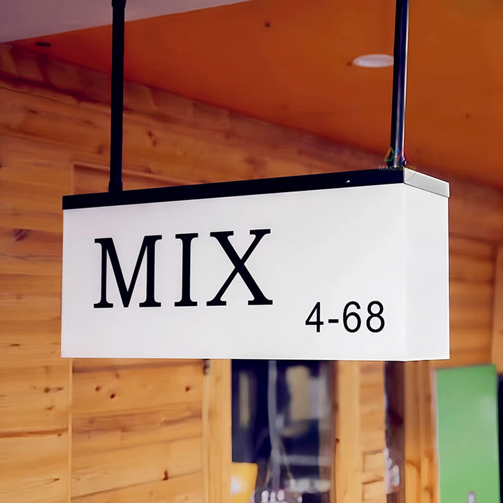 Custom Ceiling-Hung Acrylic Light Box Sign - Suspended Illuminated Sign for Stores, Restaurants & Businesses