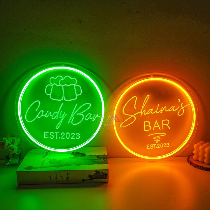 Custom Engraved Neon Name Signs for Beauty Room, Nail Solon