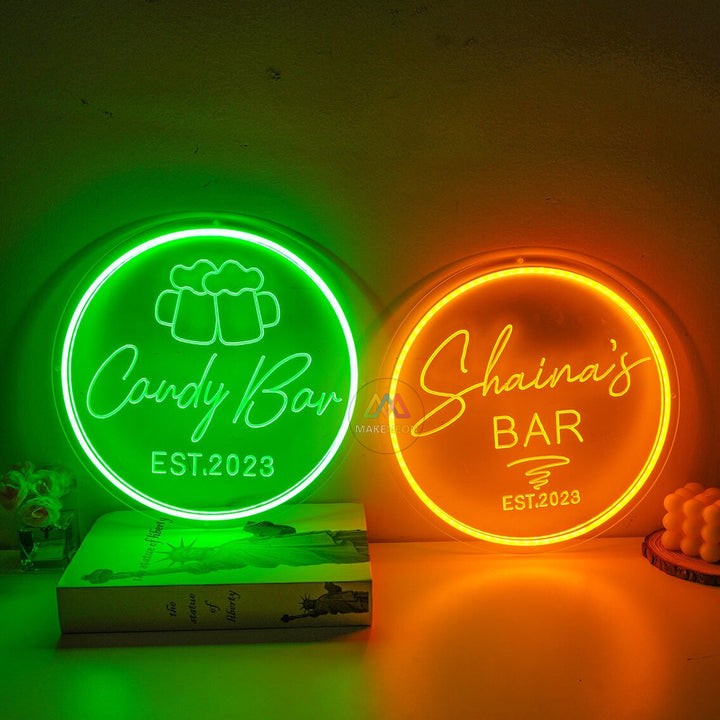 Custom Engraved Neon Name Signs for Man Cave, Game Zone