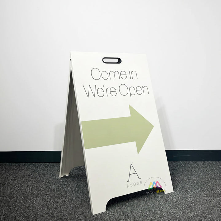 Custom Metal A-Frame Sidewalk Sign for Shops, Cafés & Restaurants