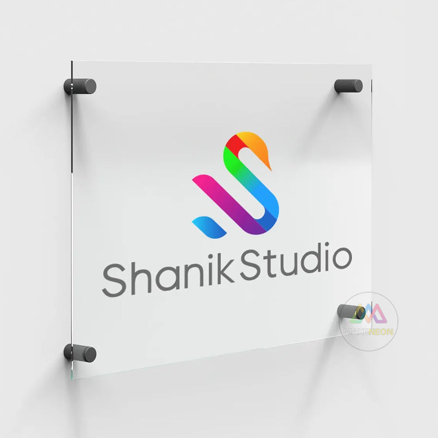 Custom Acrylic Sign with UV Logo - Office & Lobby Wall Sign