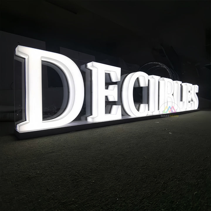Custom 3D Acrylic Channel Letter Sign - Fully Lit LED Signage for Storefront, Salon, and Shop