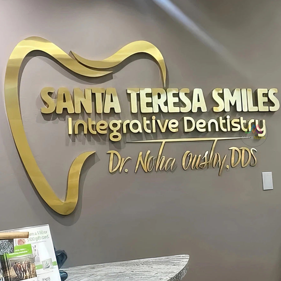 Custom 3D Metal Letter Sign - Bold Non-Lit Business Sign for Storefront, Mall, Shop