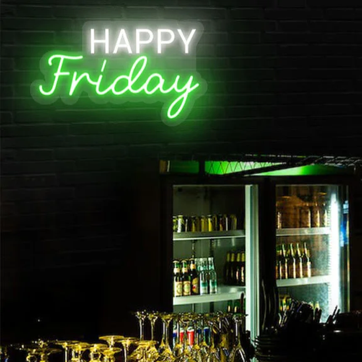 Happy Friday - Led Neon Sign For Decor