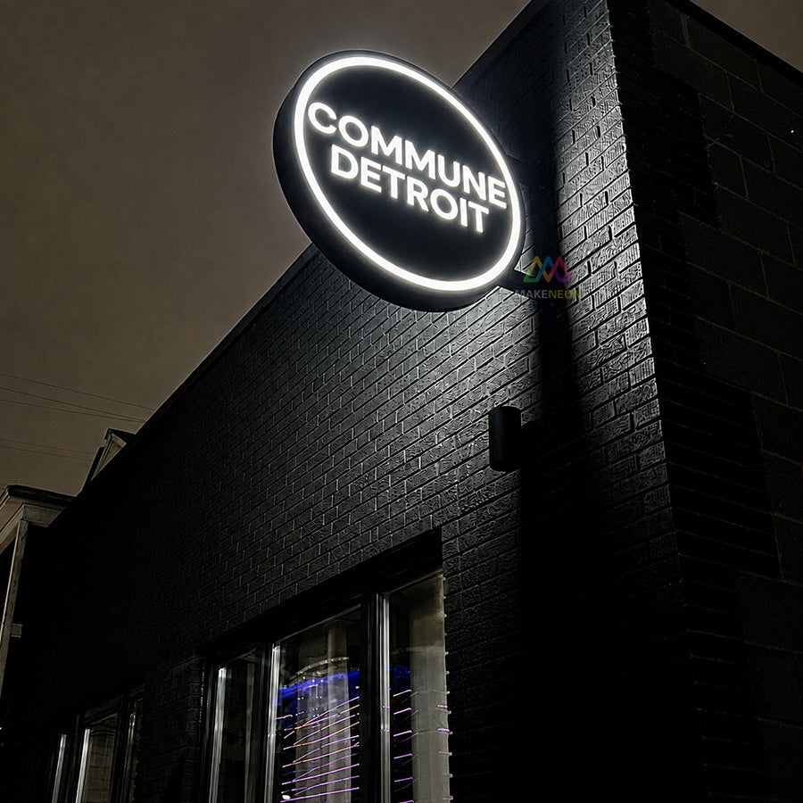 Custom Illuminated Blade Sign - Projecting Light Box Sign for Salons, Barber Shops & Studios