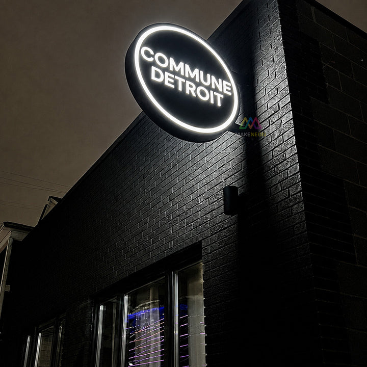 Custom Illuminated Blade Sign - Projecting Light Box Sign for Salons, Barber Shops & Studios