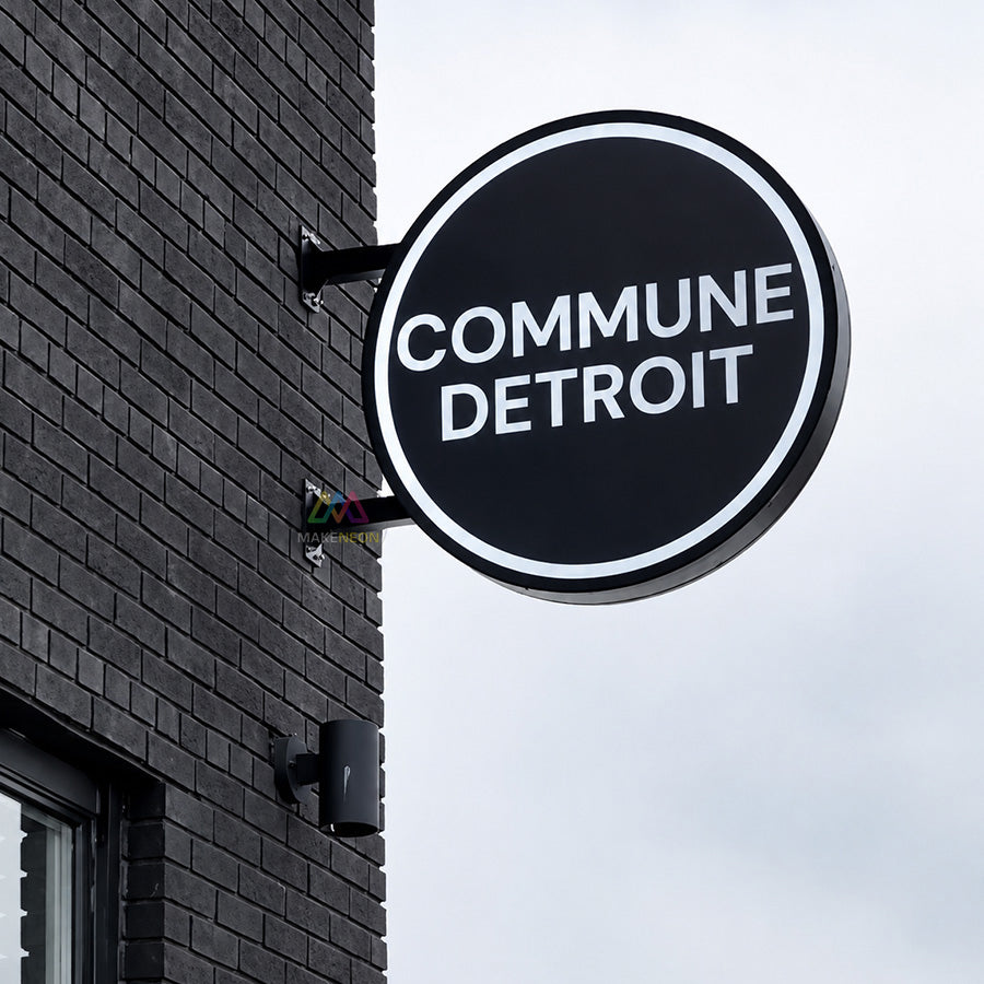 Custom Illuminated Blade Sign - Projecting Light Box Sign for Salons, Barber Shops & Studios