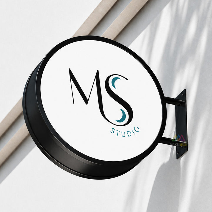 Custom Illuminated Blade Sign - Projecting Light Box Sign for Salons, Barber Shops & Studios