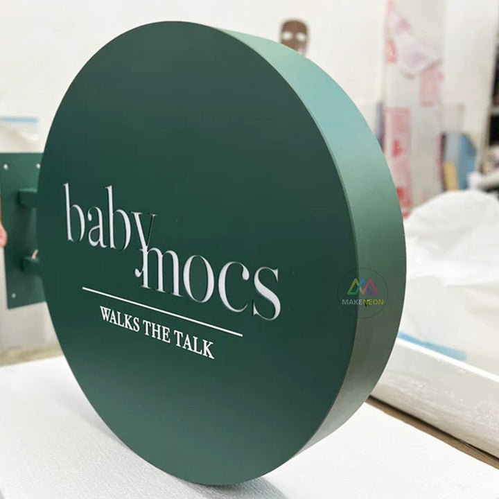 Blade Sign Light Box - Custom Illuminated Metal Sign with Hollow Out Logo