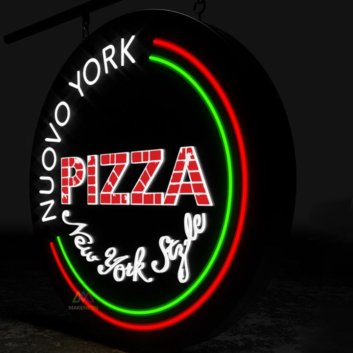 Custom Blade Sign with Illuminated Lettering - Business Projecting Light Box Sign