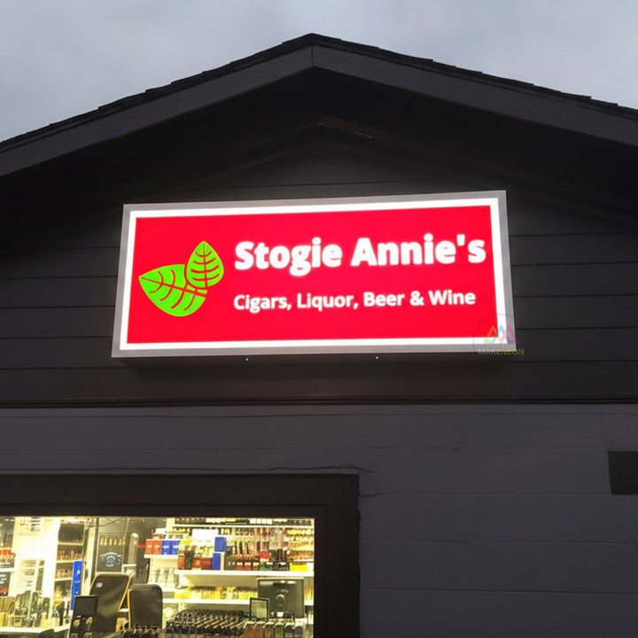 Custom Frontlit Metal Light Box Sign with UV-Printed Logo - Round Illuminated Sign for Restaurant, Cafe, Shop & Business