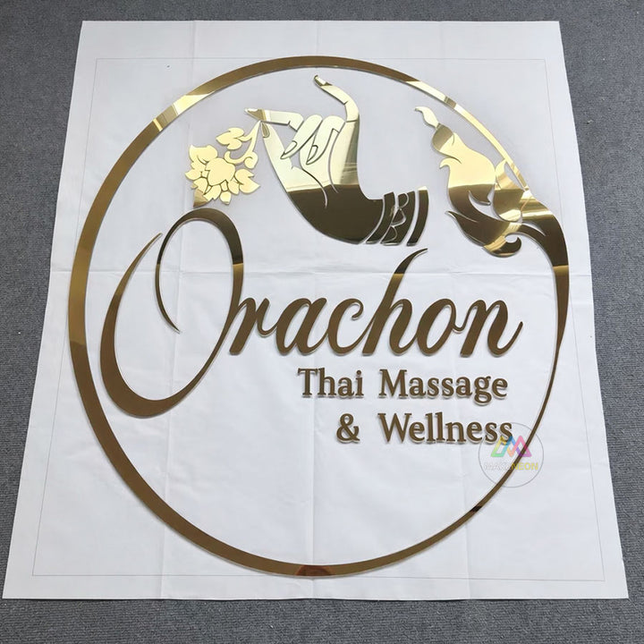 Personalized 3D Letter Logo Signs - Non-Lit Acrylic Wall Sign for Business