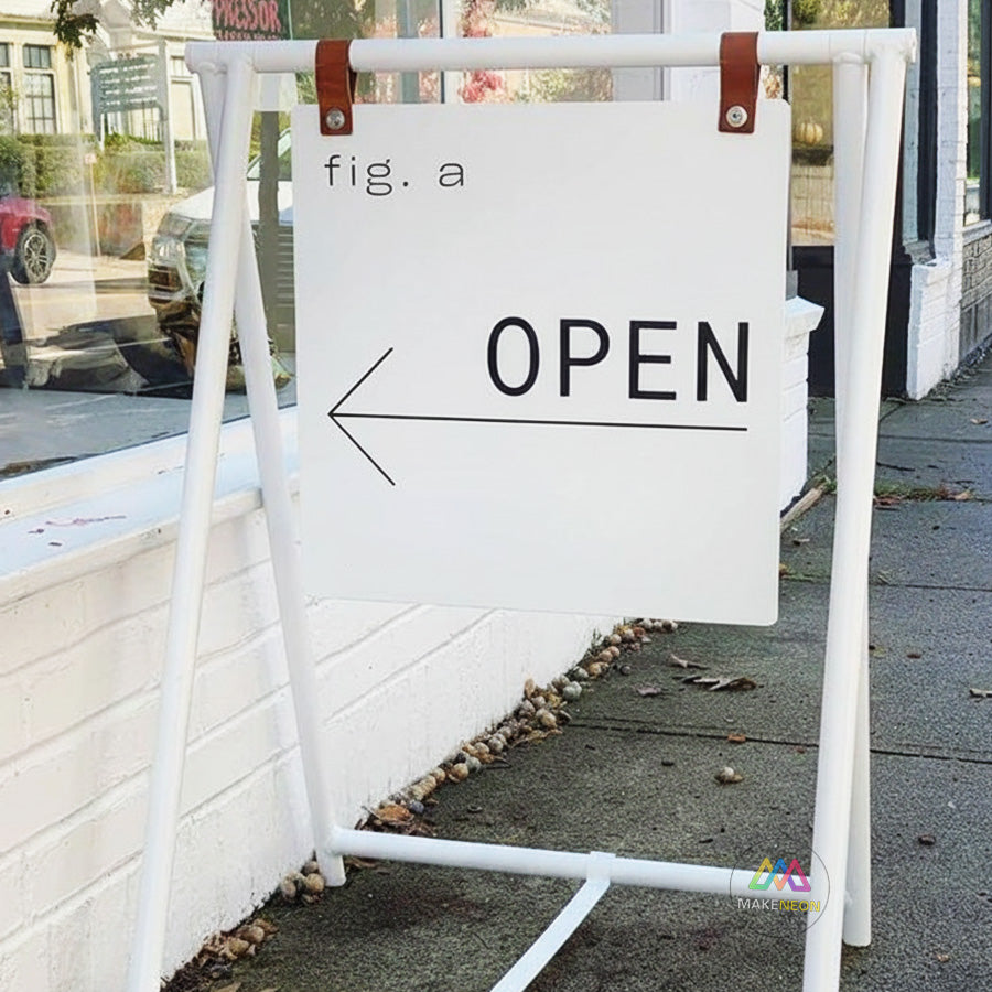 Custom Metal A-Frame Sidewalk Sign - Sandwich Board for Business Advertising