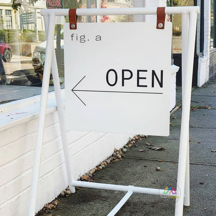 Custom Metal A-Frame Sidewalk Sign - Sandwich Board for Business Advertising