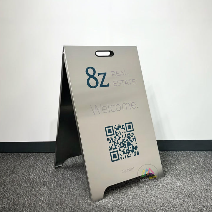 Custom Metal A-Frame Sidewalk Sign for Shops, Cafés & Restaurants