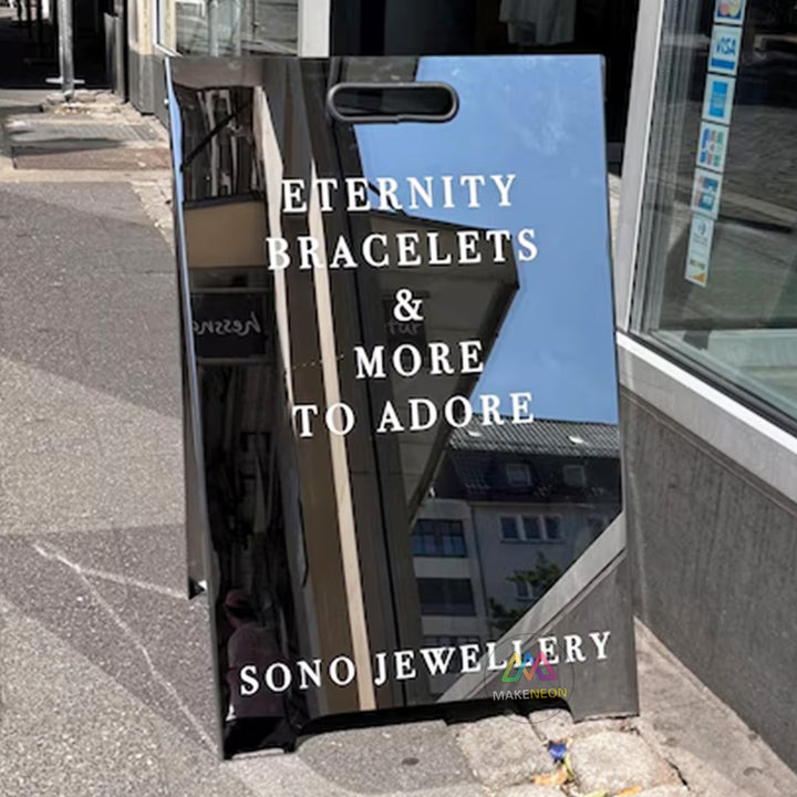 Custom Metal A-Frame Sidewalk Sign for Shops, Cafés & Restaurants