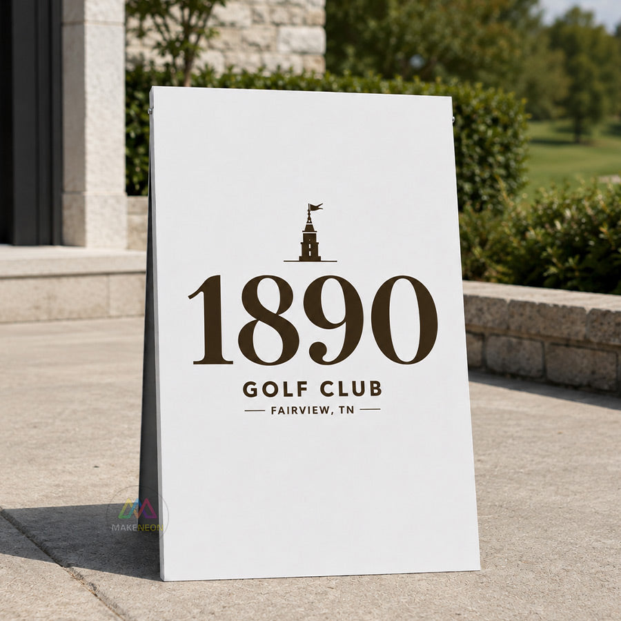 Custom Metal A-Frame Sidewalk Sign for Shops, Cafés & Restaurants