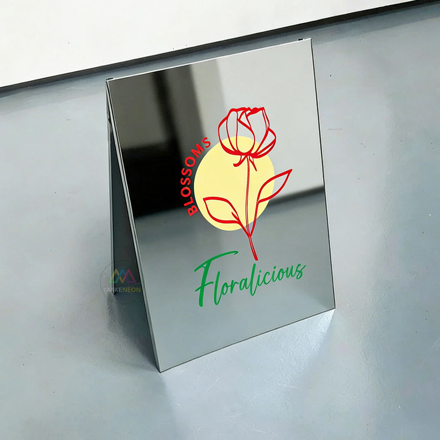 Custom Metal A-Frame Sidewalk Sign for Shops, Cafés & Restaurants