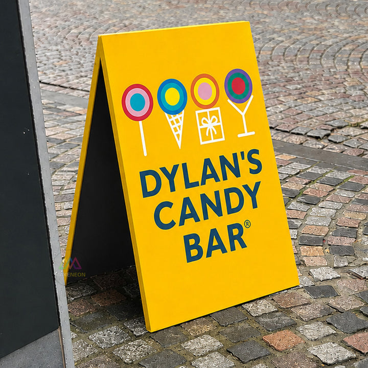 Custom Metal A-Frame Sidewalk Sign for Shops, Cafés & Restaurants
