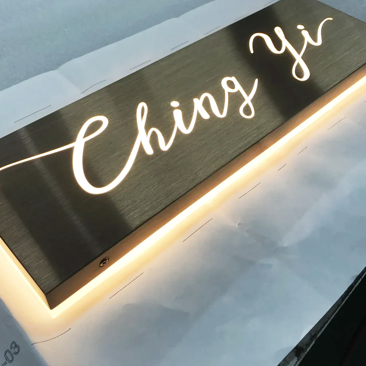 Custom Metal Backlit Sign – Single-Sided Logo Light Box for Gym, Training Hall, and Interior Spaces