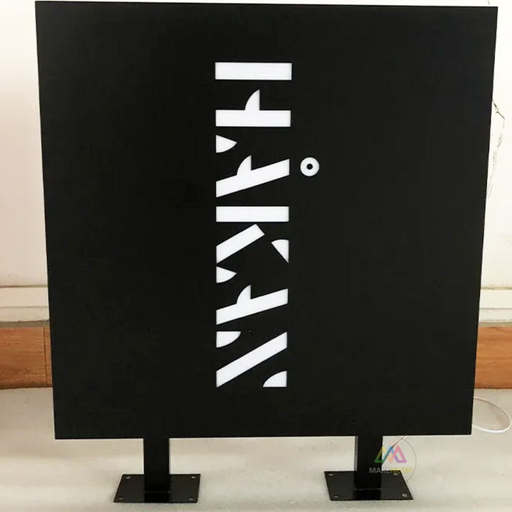 Blade Sign Light Box - Custom Illuminated Metal Sign with Hollow Out Logo