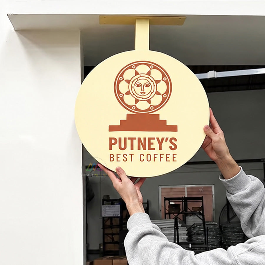 Custom Non-Illuminated 3D Blade Sign - Metal Projecting Sign for Cafés, Salons & Shops