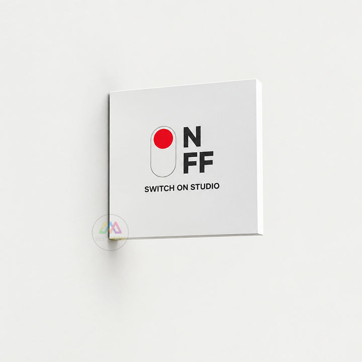 Custom Side-Mounted Box Blade Sign - Non-Illuminated 3D Metal Storefront Logo Sign for Businesses