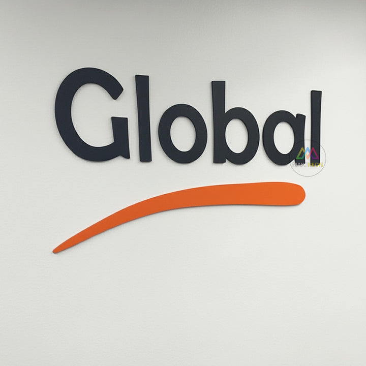 Personalized 3D Letter Logo Signs - Non-Lit Acrylic Wall Sign for Business