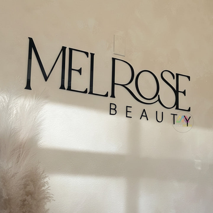 Personalized 3D Letter Logo Signs - Non-Lit Acrylic Wall Sign for Business