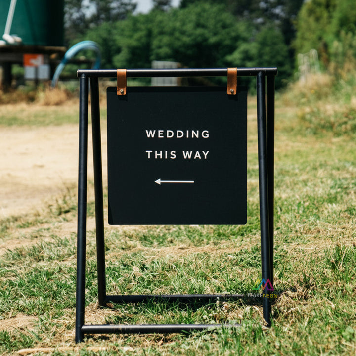 Custom Metal A-Frame Sidewalk Sign - Sandwich Board for Business Advertising