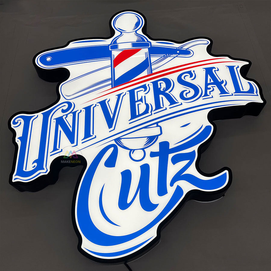 Custom Shape Frontlit Metal Light Box Sign - Premium Illuminated Business Sign for Brand Identity