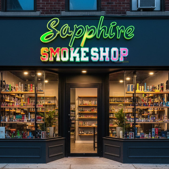Custom RGB Gradient 3D Letter Sign - Programmable Full-Color Illuminated Letters for Businesses, Storefronts & Shops